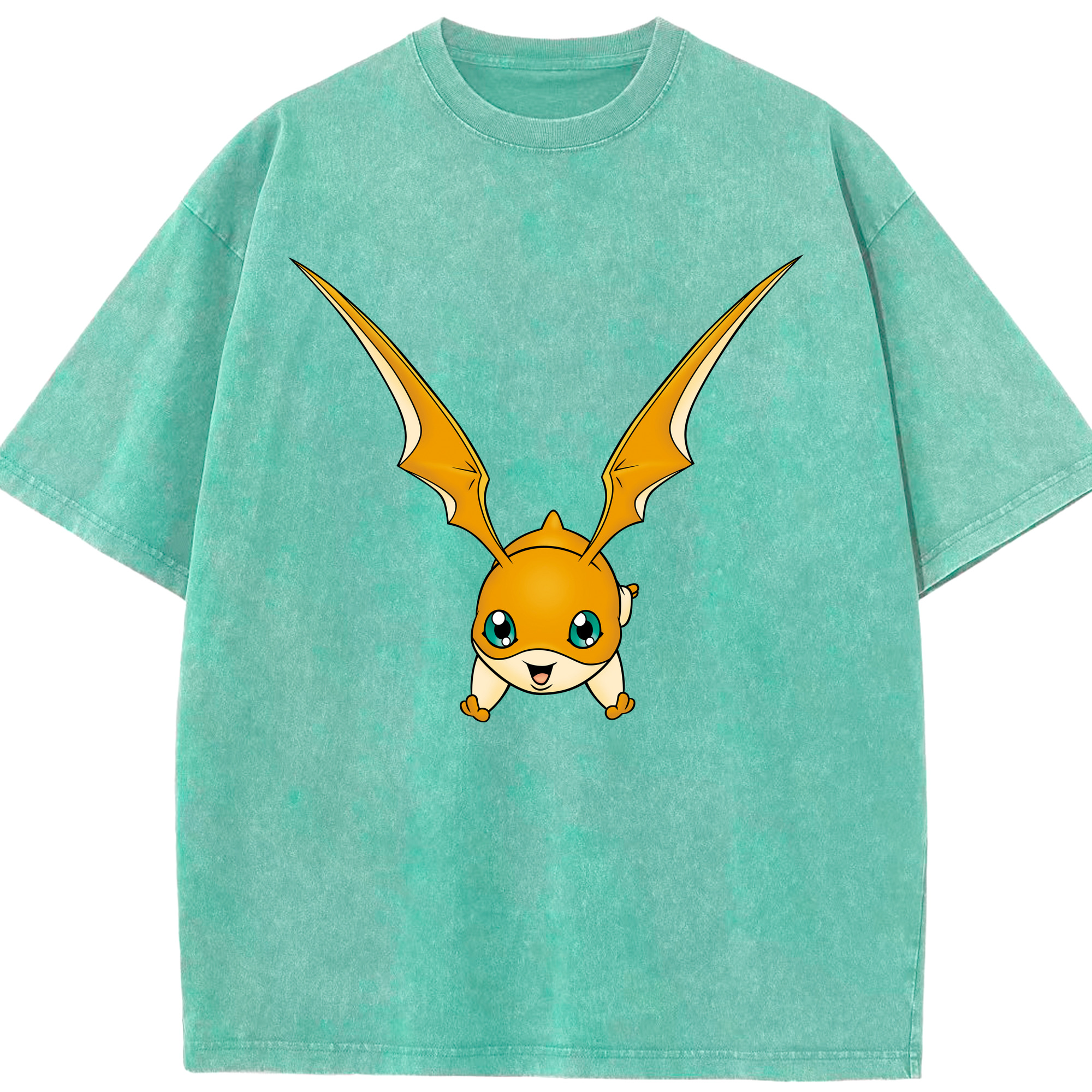 （画像用） Digimon デジタルモンスター/デジモン 綿100% ヴィンテージ風 半袖Tシャツ（フロントプリント）